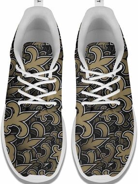 Women’s New Orleans Saints Canvas Lace-Up Sneakers Size 6.5